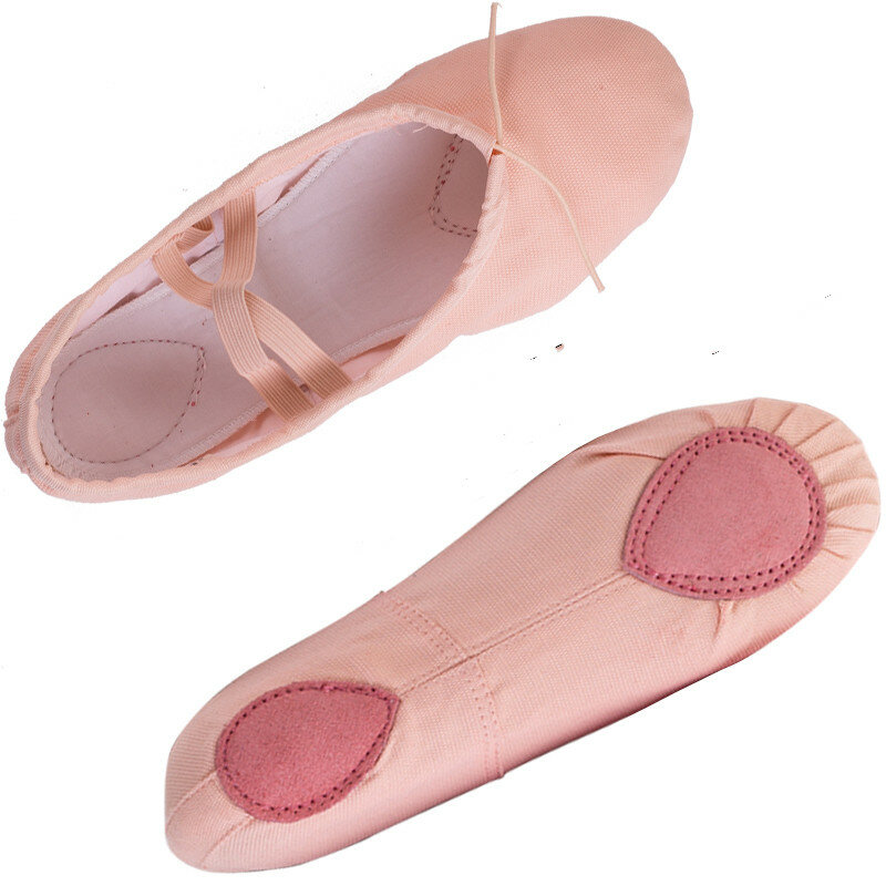 Балетные танцевальные туфли для девочек, парусиновые балетные тапочки с мягкой подошвой, детская обувь для балерины, женская танцевальная обувь