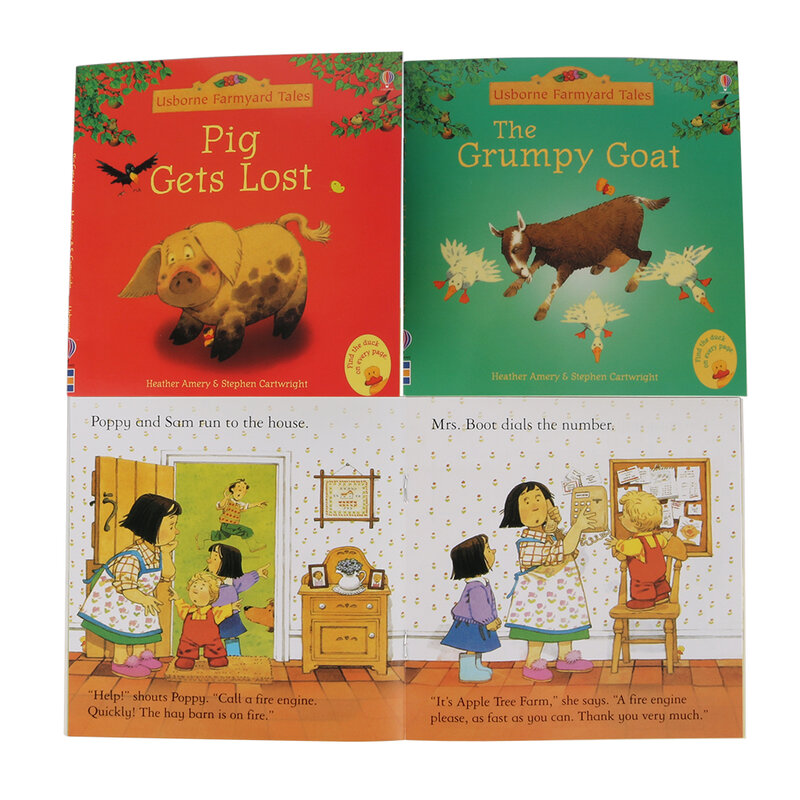 20Pcs/set 15x15cm Usborne Farmyard Picture Books For Children Baby Famous Story English Tales Series Of Child Book Farm Story