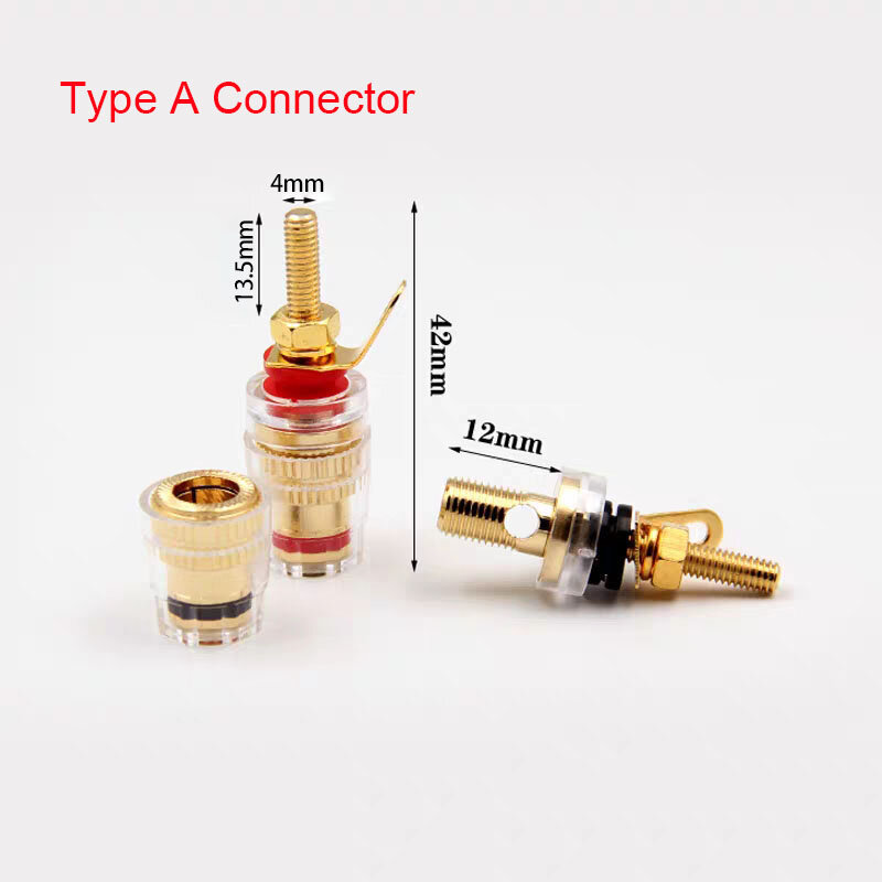 Binding Post Konektor Soket Pisang 4Mm Konektor Audio Terminal Pengeras Suara Amplifier Medium Thread Plug Pisang L19