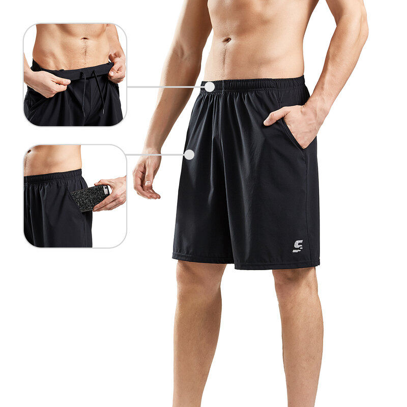 Shorts de Jogging à séchage rapide pour hommes, Shorts d'été avec poches pour entraînement, Fitness, survêtement d'athlétisme
