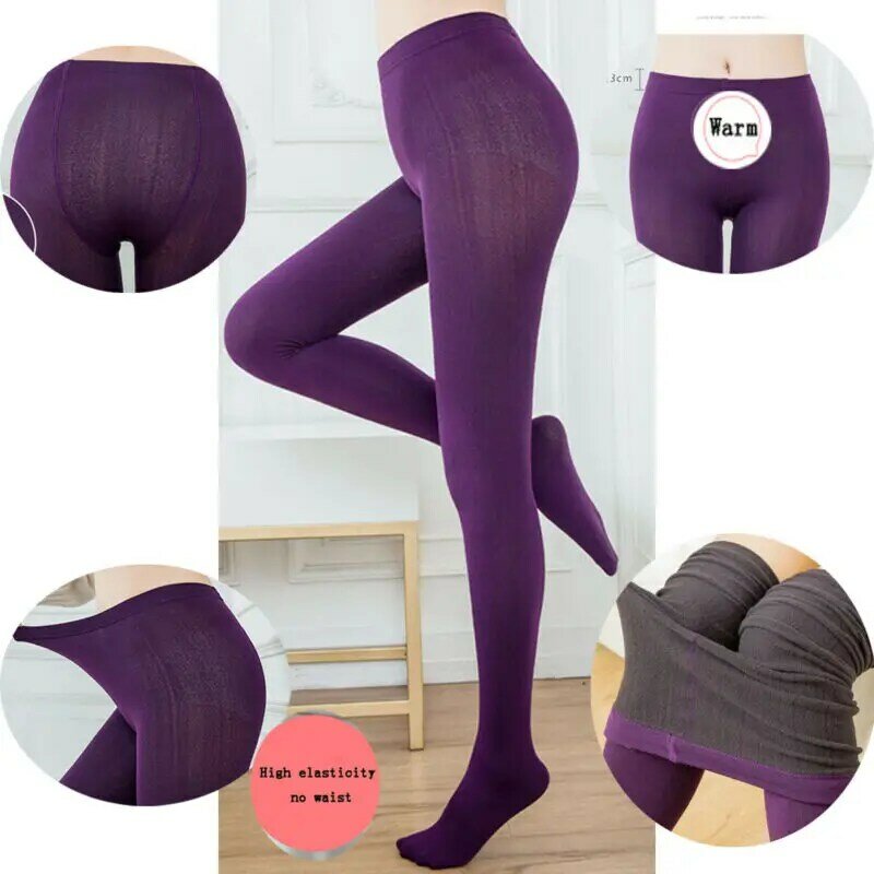 Autumn Winter Women Leggings Plus Thick Velvet Warm Seamlessly Integrated Inverted Cashmere Leggings High Elasticity Warm Pants