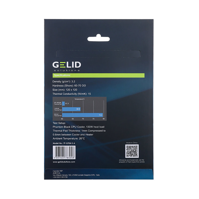 GELID Solutions – coussinet thermique gp-ultimate 15W/MK pour carte mère CPU/GPU Graphics, coussin en Silicone à Dissipation de la chaleur