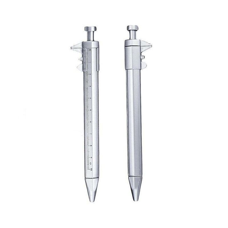 1Pc noniusz suwmiarka długopis 0.5mm napełniania długopis z żelowym wkładem wielofunkcyjne pióro kulkowe szkolne materiały papiernicze linijka 0-100mm
