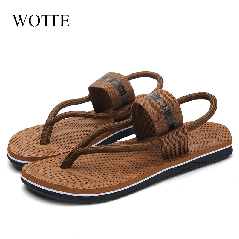 WOTTE – sandales de gladiateur pour hommes, chaussures de plage romaines, tongs, pantoufles