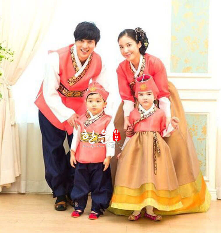 Tela de alta gama importada de Corea del Sur/último traje/traje nacional coreano/traje de 4 piezas