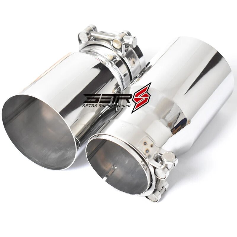 1 PC Stainless Steel Universal Exhaust System End pipe Car Exhaust Pipe Single Straight Muffler Tip For  Mitsubishi Mazad