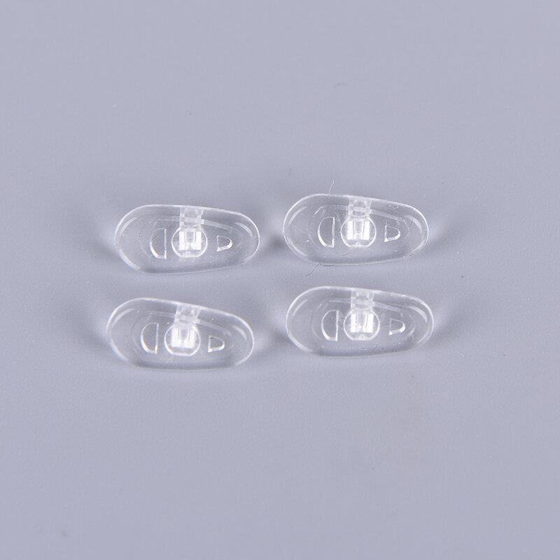 5 pares de venda quente durável parafuso dentro ou empurrar em tipo macio silicone não deslizamento óculos almofadas nariz oval 14mm