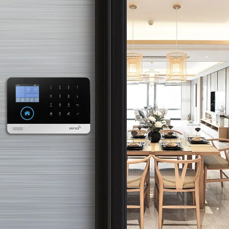 Sistema de alarma inalámbrico para el hogar, dispositivo de seguridad inteligente con Sensor de movimiento, WIFI, GSM, compatible con Alexa y Google Home, Tuya
