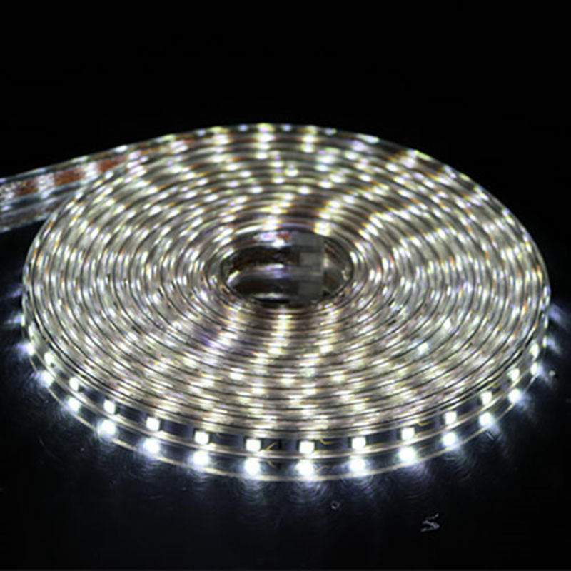 Strip LED Luar Ruangan Tahan Air Putih Hangat SMD Strip LED SMD 5050 Lampu Strip LED 1M 2M 3M 5M 10M 20M 25M 220V Strip Lampu Fleksibel