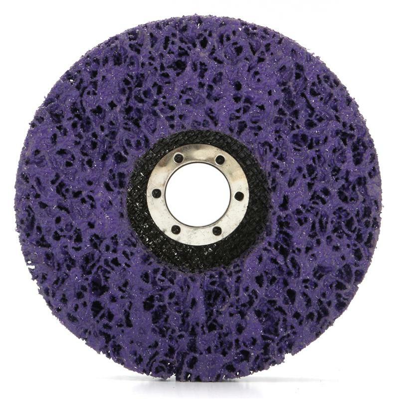 Disco de tira de polietileno, rueda abrasiva, eliminación de óxido de pintura, limpia para amoladora angular 46 grano, 100x16mm/125x22mm/115x22mm, 6 unids/set por juego