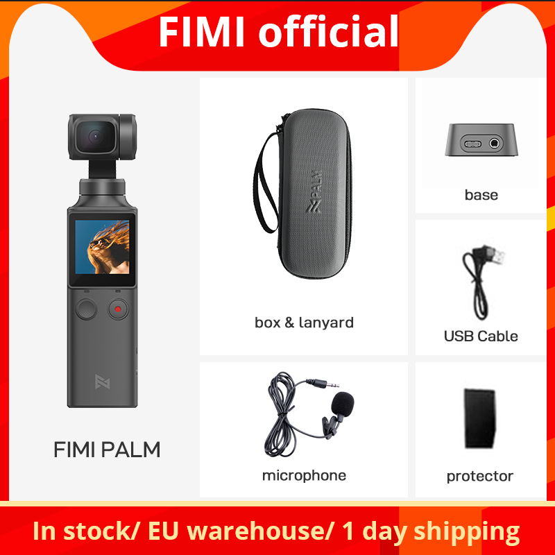 FIMI PALM camera 3-Axis 4K HD Handheld Gimbal Camera Stabilizer 128° Wide Angle Smart Track Built-in WiFi control Christmas gift