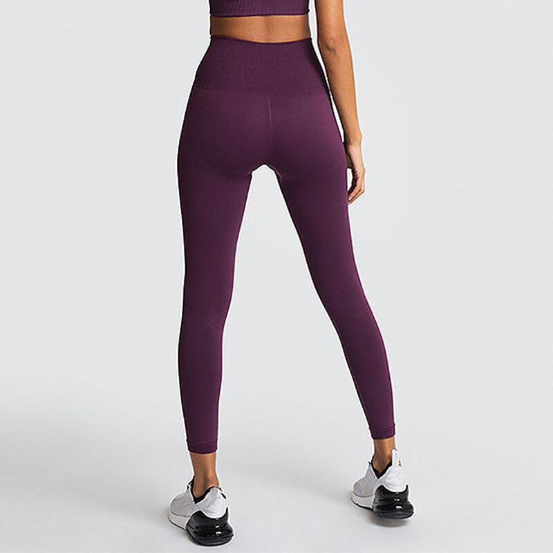 Bezszwowe spodnie jogi rajstopy damskie legginsy siłownia legginsy Push Up odzież sportowa wysokiej talii spodnie bawełniane dres treningowy Gym