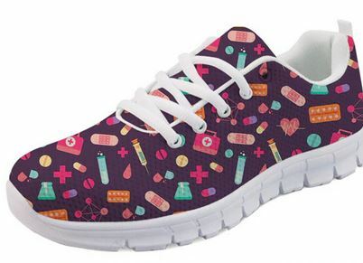 ¡Primavera 2020! Zapatos planos para enfermera de YEELOCA, zapatillas de deporte para mujer con estampado de dibujos animados a001 TG1238