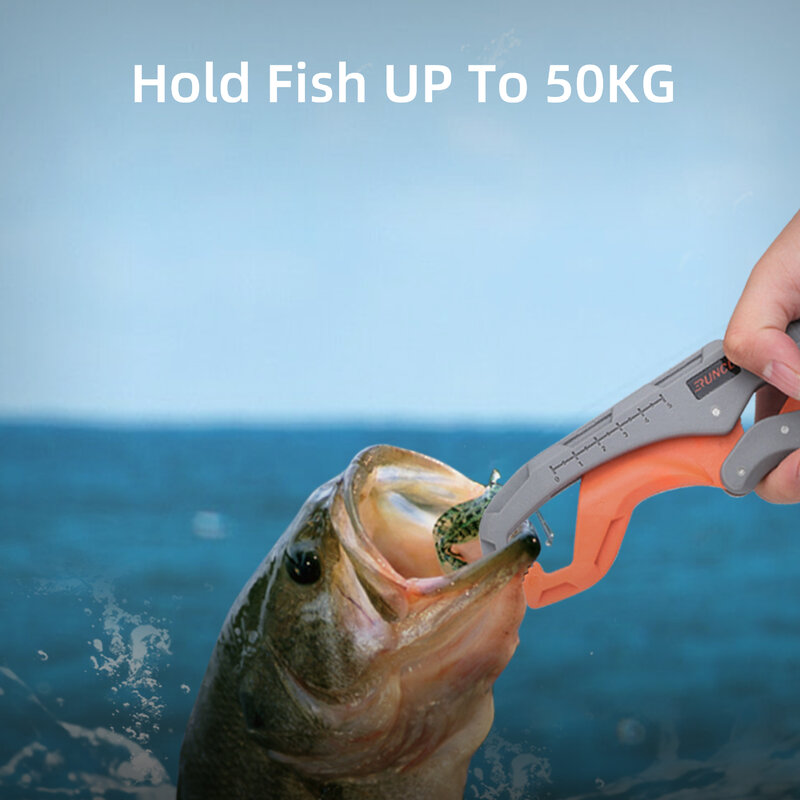 Pinças de peixe runcl, pinças plásticas para pesca com cabo de lábio e cordão, 10 polegadas com até 110 lbs