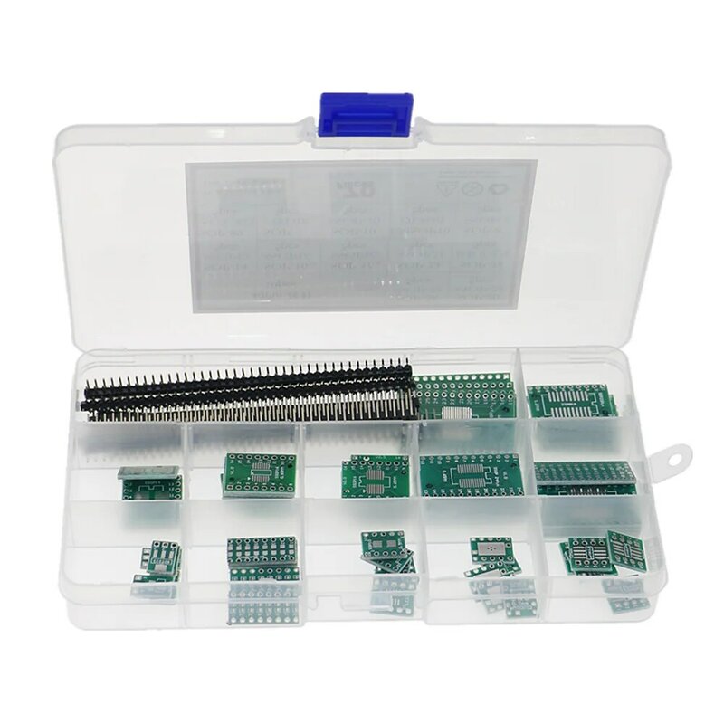 Kit de placa PCB SMD, adaptador de giro a DIP, placa convertidora SOP8, SOP10, SOP14, SOP16, SOP24, SOP28, 70 Uds.