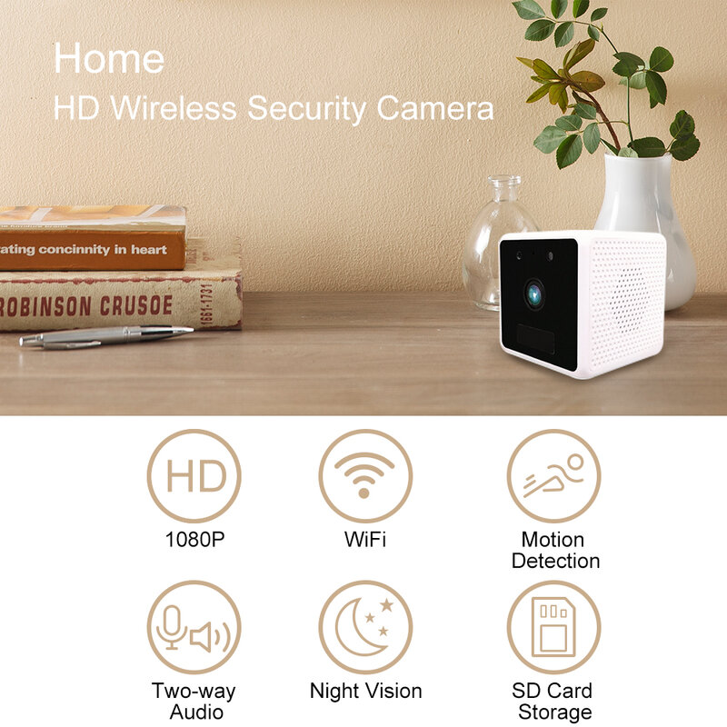 2020 WIFI 1080P IP 카메라 2 웨이 오디오 야간 모션 감지 CCTV FHD ip 카메라 실내 홈 보안 애완 동물 아기 모니터