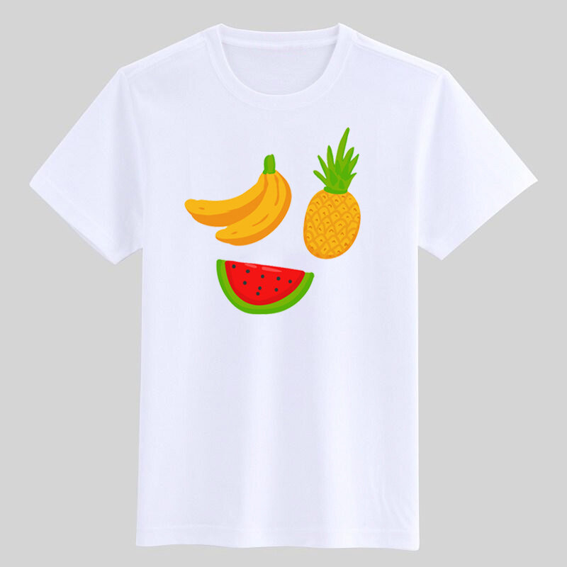 Divertente cartone animato banana anguria bambini t shirt per ragazzi magliette bambini ragazza kawaii t-shirt amicizia top per ragazze vestiti