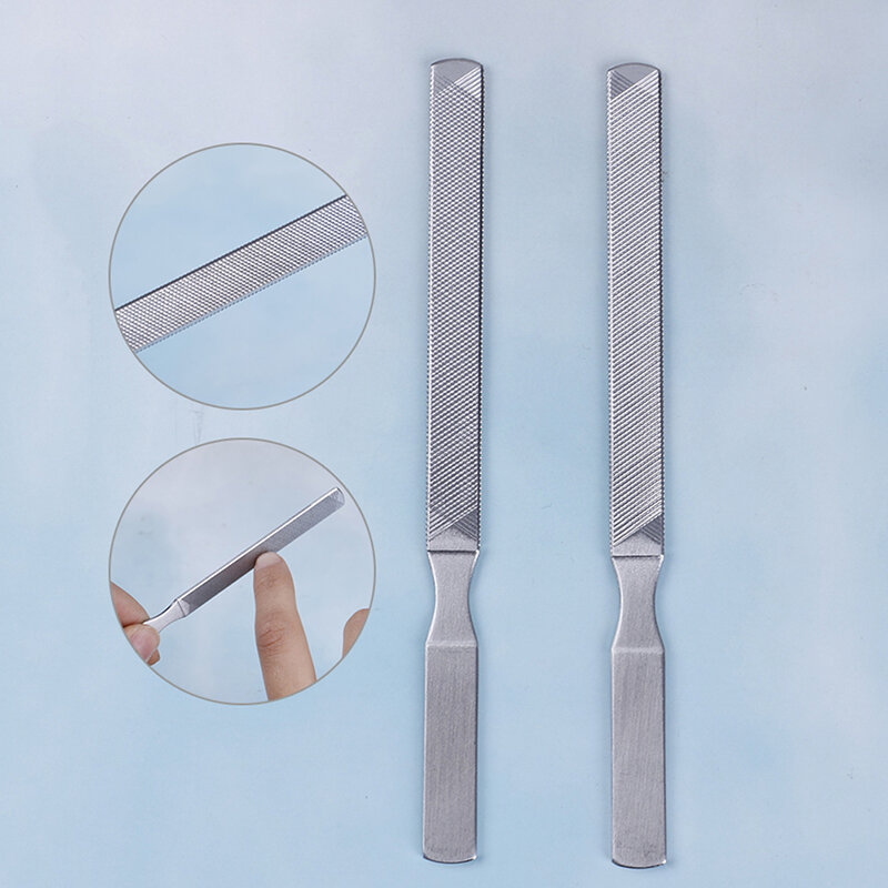 Artículo Exfoliante para manicura y pedicura, herramienta para uñas de acero inoxidable, 13cm, 1 unidad
