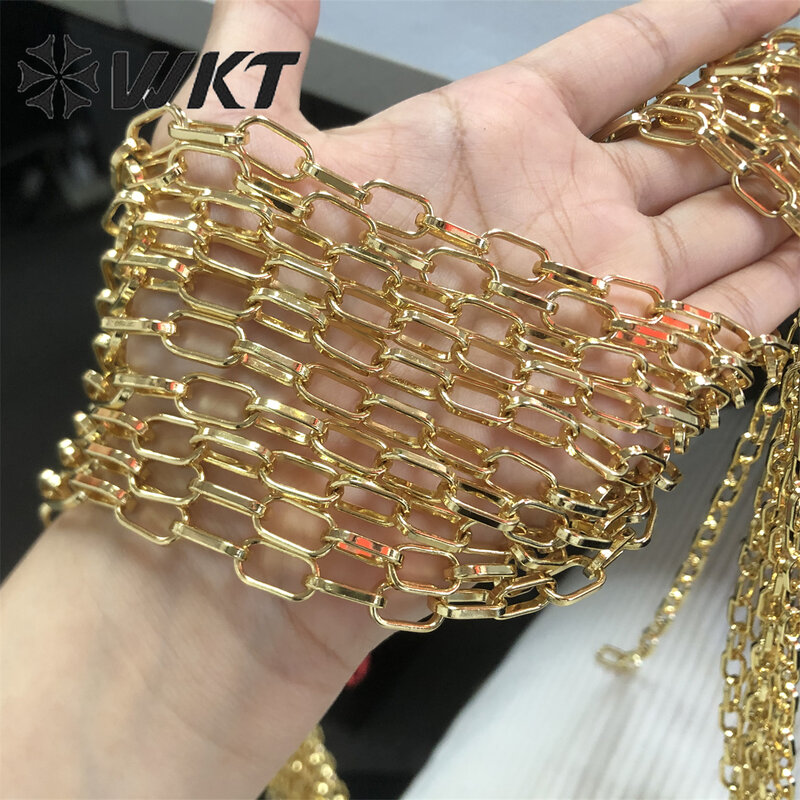 WT-BC178 Personality big chain Yellow brass with gold for men and women to make bracelets necklaces and jewelry accessories