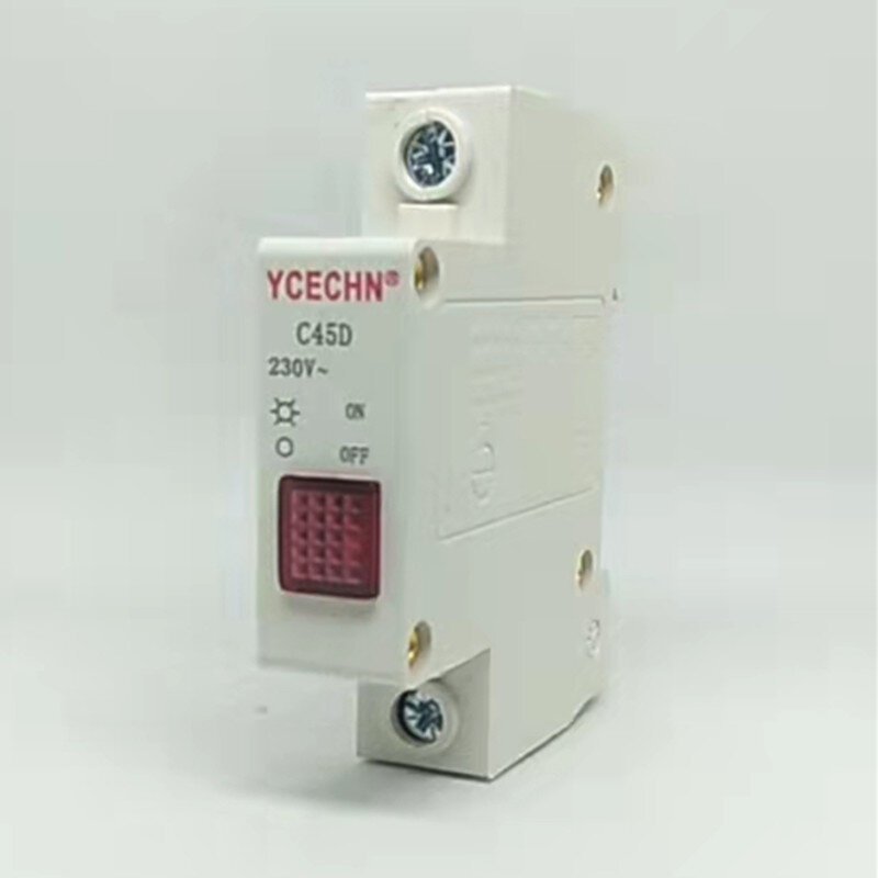 1Pcs Din Rail Mount 220V Indicator LED Lamp C45D Indicating LED Signal Light Indication Pilot Light