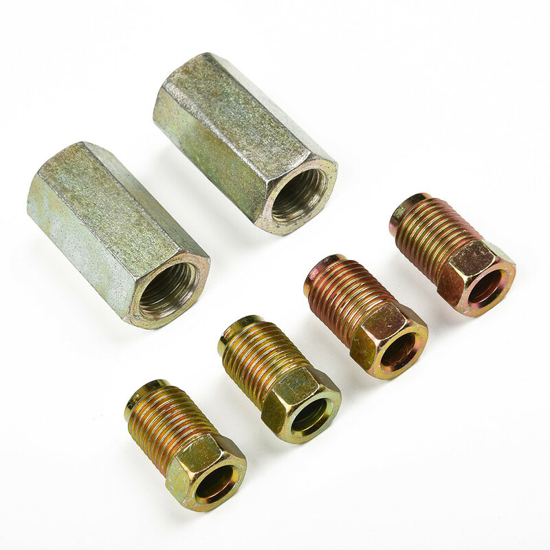 M10 Brake Pipe Connector Nuts Parts Universal 2-Way 3/16\\\" Female+Male Fittings Accessory Durable High Quality New