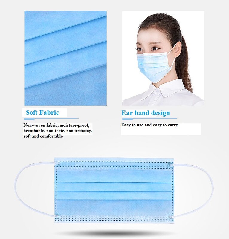 10pcs Anti-Dust Dustproof Disposable Earloop Face Mouth Masks Facial Protective Cover Masks