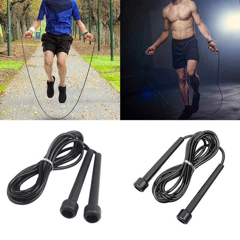 Cuerda de saltar de PVC, mango pequeño, para culturismo, ejercicio, Fitness, deporte, perder peso, saltar