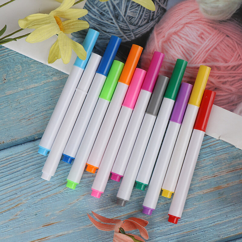 12 Colors Liquid Chalk Pens For Wall Sticker Kids Room Blackboard Erasable Non-dust Chalk Removable Marker Pen Stationery