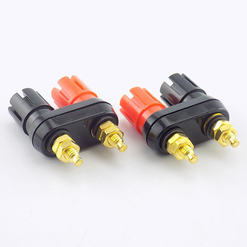 1Pcs Speaker Pisang Plug Dual Female Terminal Konektor 4Mm Pisang Soket untuk Amplifier Speaker Adaptor H10