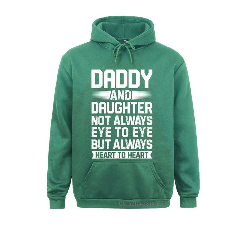 Daddy And Daughter Not Always Eye To Eye Unisex Fathers Day Chic Long Sleeve Hoodies Men's Sweatshirts Normal Sportswears Cheap