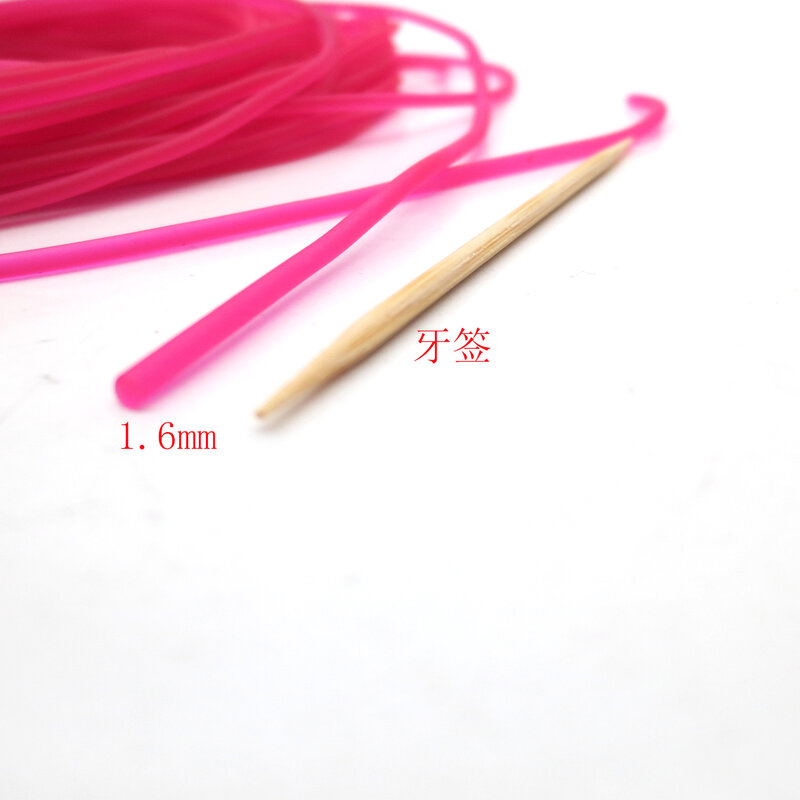 Linha de borracha elástica de 1.6mm para pesca, linha de pesca tradicional, cor redonda e sólida, 10m