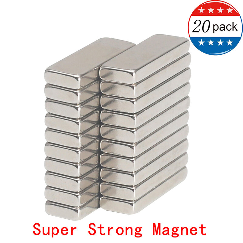 Jtengsys Super Strong 20PCS N52 Neodymium Magnet 30 x 10 x 4 mm Bulk Useful Strip Block Bar fridge Magnets Rare Earth