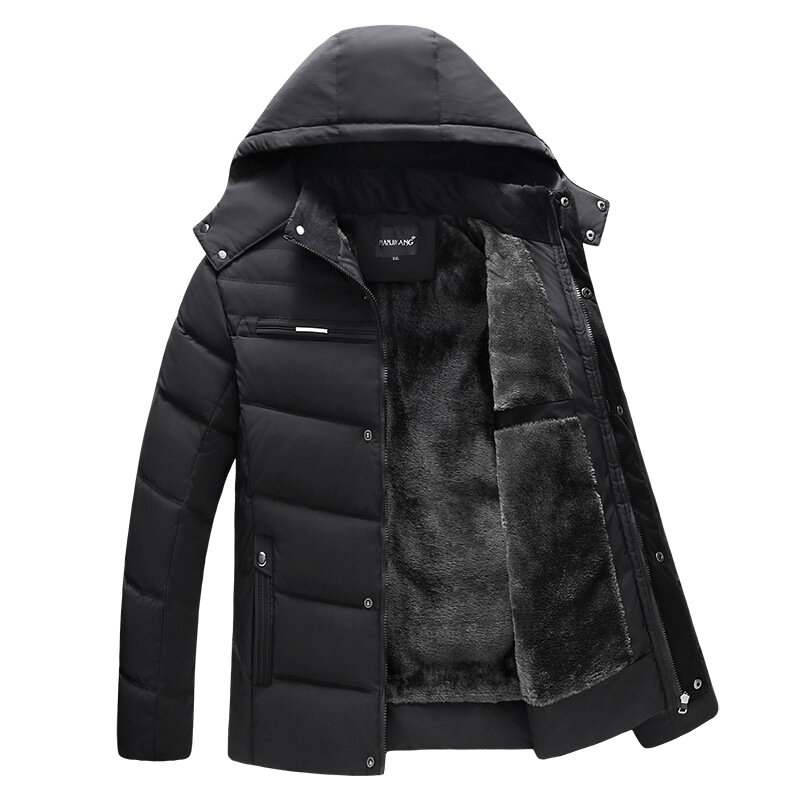 Парка мужская, пальто 2022, зимняя куртка, Мужская Утепленная водонепроницаемая верхняя одежда с капюшоном, теплая куртка, одежда для отца, повседневное Мужское пальто