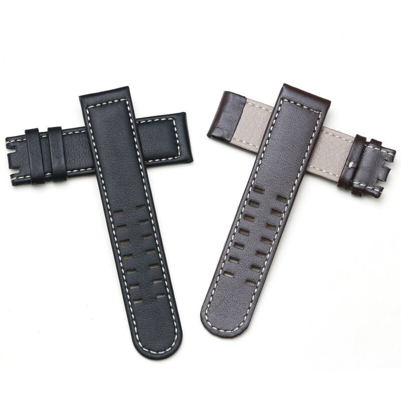 Pesno Genuine Calf Skin Leather Watch Band suitable for Hamilton Khaki Aviation Smooth Texture Strap Bamboo Grain Wrist Bracelet
