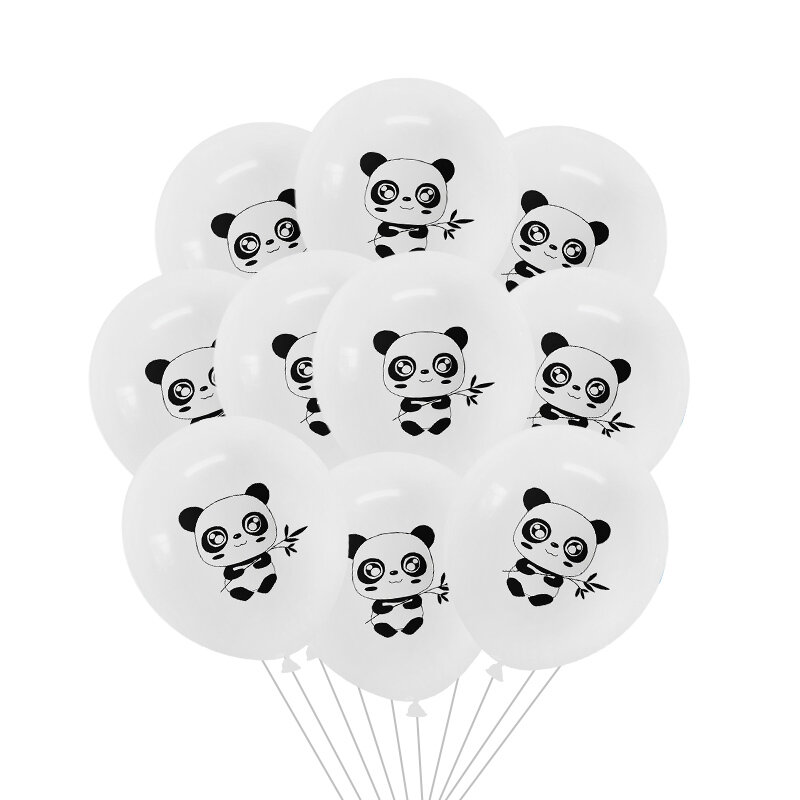 10/15 sztuk śliczne zwierząt Panda balon 12 cal lateksowy balon na Baby Shower 1st dla dzieci dekoracja urodzinowa ich strona dekoracji