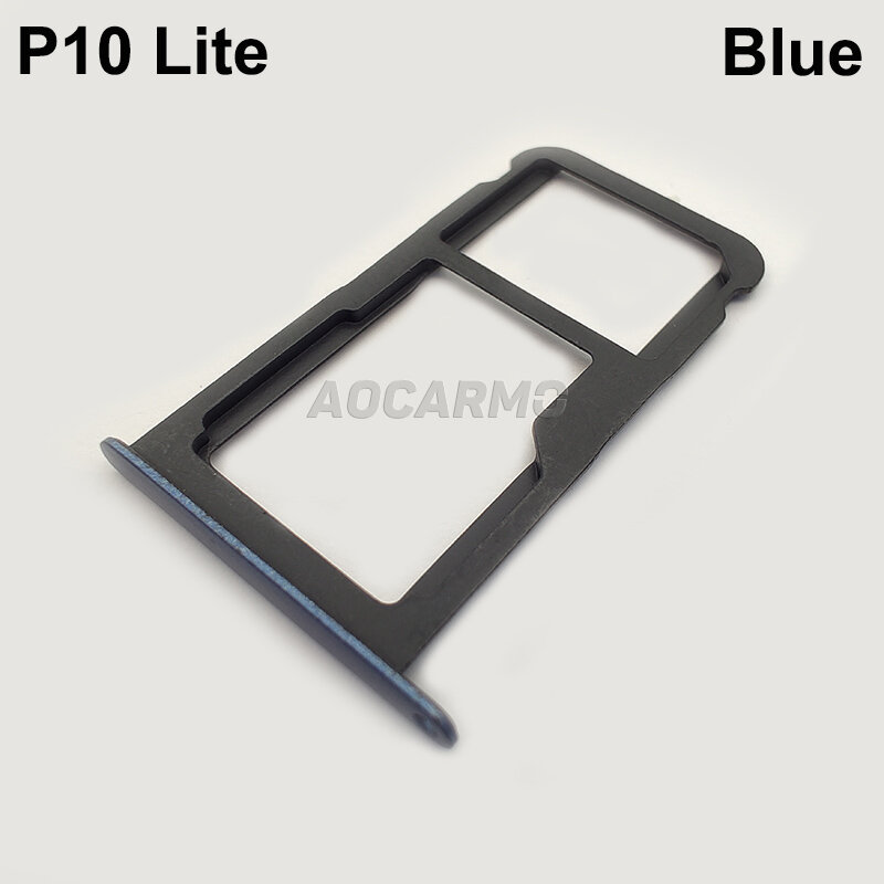 Aocarmo 화웨이 P10 라이트용 SD 마이크로SD 홀더, 나노 SIM 카드 트레이 슬롯 교체 부품