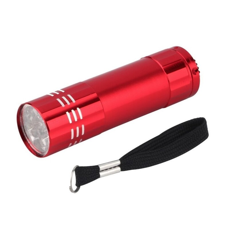 9 led Mini Flashlight Purple Led Lamp powerful Flash Light Lanterna Protable small pocket torches penlight for hiking camping