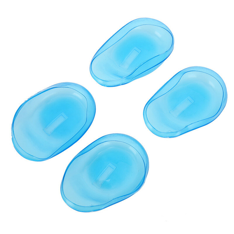 2 Paar/4 Stuks Clear Silicone Ear Cover Haarverf Shield Protect Salon Kleur Blauw Nieuwe Styling Accessoires