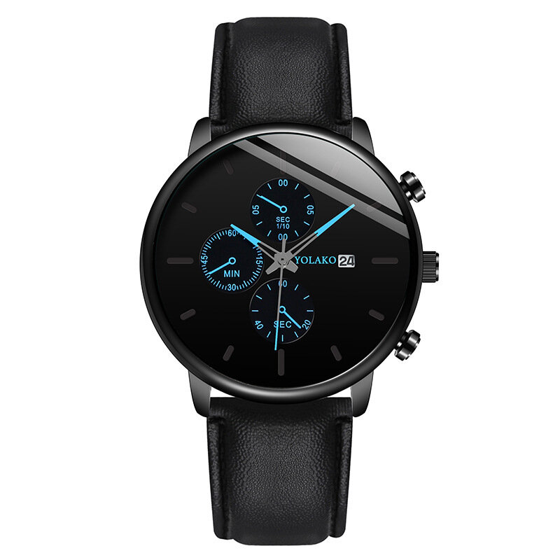 2021 Hot Sale Top Brand High Quality Leather Strap Men Quartz Watch zegarek męski Fashion Calendar Youny Boys Wristwatch Montre