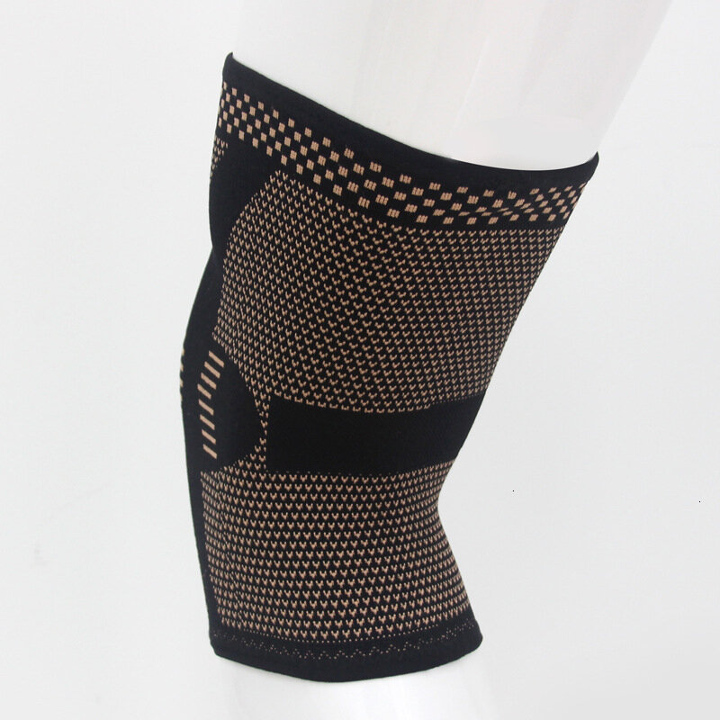 1Psc Band Tembaga Nilon Pelindung Lutut Brace Penopang Kompresi Lengan Lutut Pad Wrap Bola Voli Pengunjung untuk Arthritis Berjalan