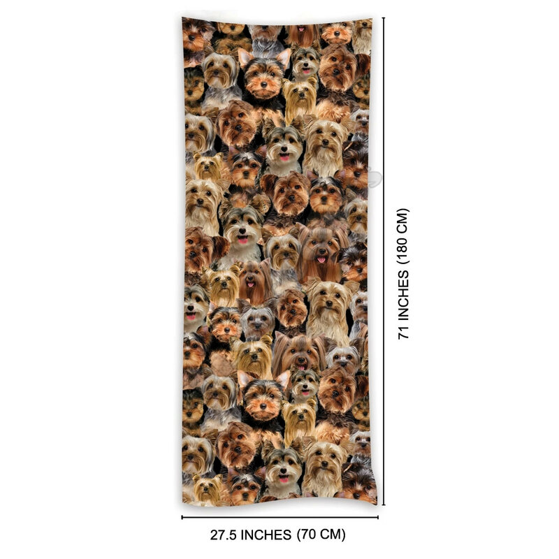 Você terá um monte de yorkshire terriers 3d impresso imitação de caxemira cachecol outono e inverno espessamento quente xale cachecol