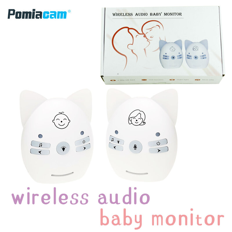 Moniteur bébé portable sans WIFI, 2.4GHz, diffusion vocale numérique audio, double conversation, walwalwalperforé pour bébé