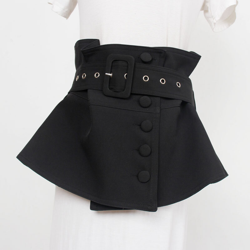 Cinturón con botones para mujer, alfiler para primavera y verano, tejido ancho con botones, decorativo, nuevo diseño