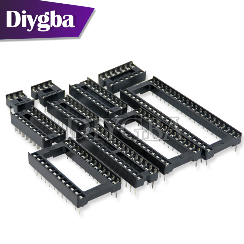 10Pcs Ic Sockets 2.54Mm DIP6 DIP8 DIP14 DIP16 DIP18 DIP20 DIP28 DIP40 Pins Connector Dip Socket 6 8 14 16 18 20 24 28 40 Pin