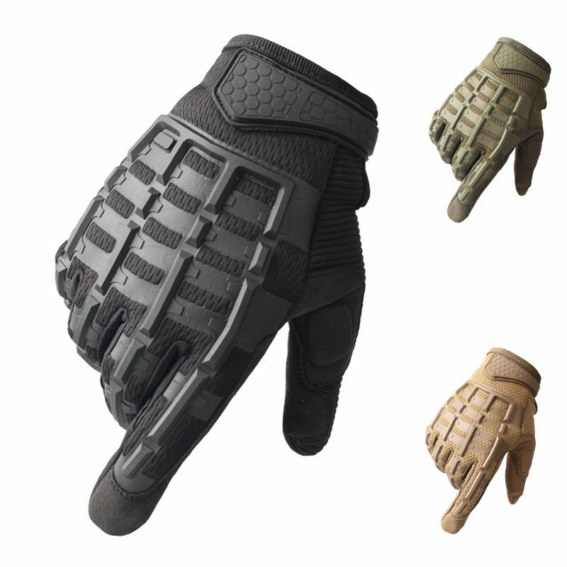Guantes tácticos de combate para Paintball, guantes del ejército de dedo completo, antideslizantes para deportes al aire libre, hombres y mujeres