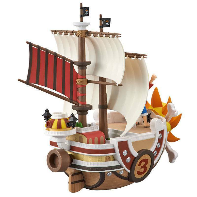 Satu Bagian Kapal Gambar Luffy Model Mainan Perifer Super Lucu Mini Perahu Model Dirakit Satu Bagian Kapal Buta Kotak Hadiah Ulang Tahun Anak