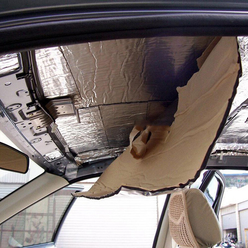 Almohadilla de aislamiento acústico para coche, almohadilla de aislamiento térmico de calor y sonido, accesorios para automóviles, 50x200Cm
