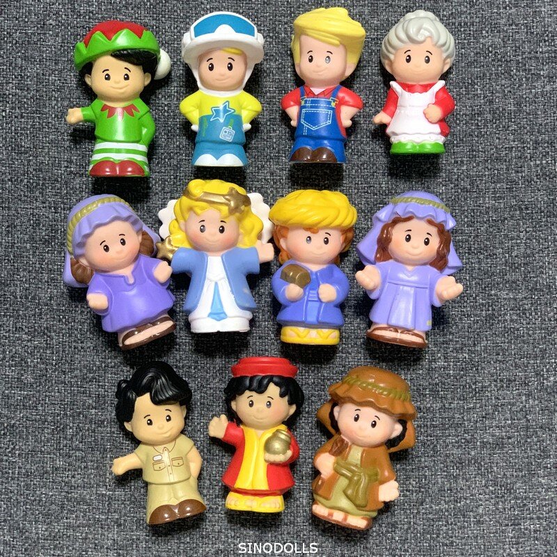 Bixe bonecas lote 2 polegadas, mini pessoas, brinquedos, homem de trabalho, menina, princesa, desenho animado, figuras de ação, meninas, brinquedos, presente de natal