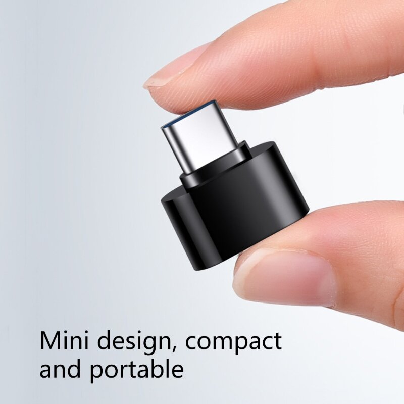 Adaptateur universel type-c vers USB, 2 pièces, Interface de Conversion de données, tablette de charge de Transmission, noir et blanc