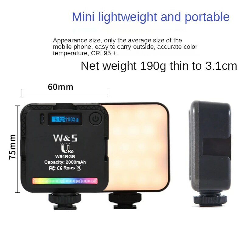 Re-luz fabricante foto vídeo conferência re-luz rgb lâmpada de bolso rgb luz de cor cheia